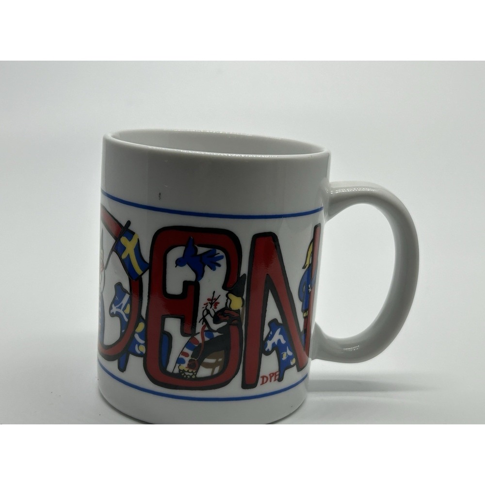 Bergquist Imports Swedish Ceramic Coffee Mug Colorful Folk SWEDEN - Picture 7 of 7